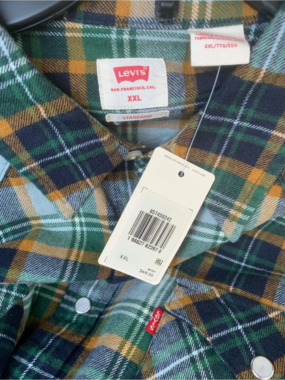 Levis levi plaid